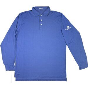 B Draddy Sport Mens Long Sleeve Polo Moonlight Basin Golf Big Sky Montana Medium
